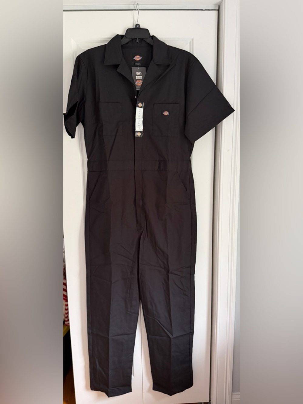 Dickies Men’s Short Sleeve Coveralls Black Large Tall LT NWT Workwear Jumpsuit